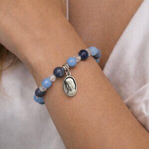 Medugorie Blue Crystal Catholic Bracelet